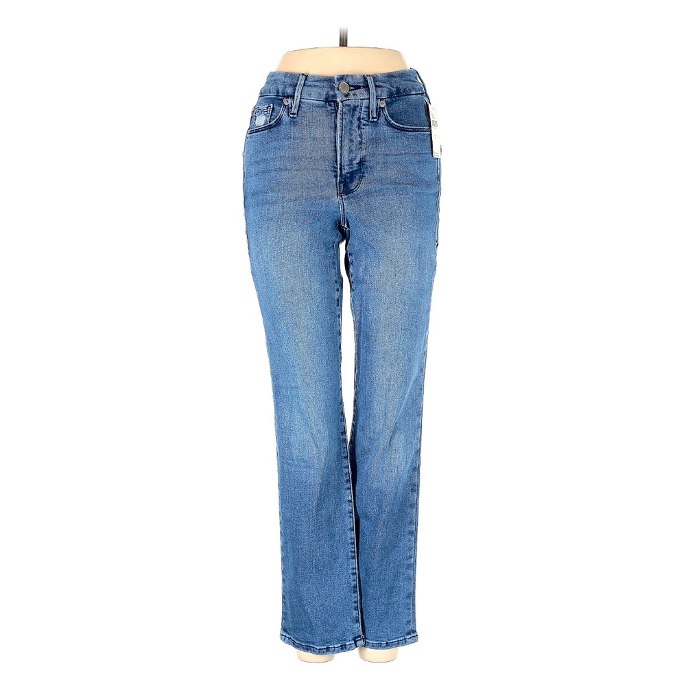 Good American new with tags xs 0 med wash straight leg jeans